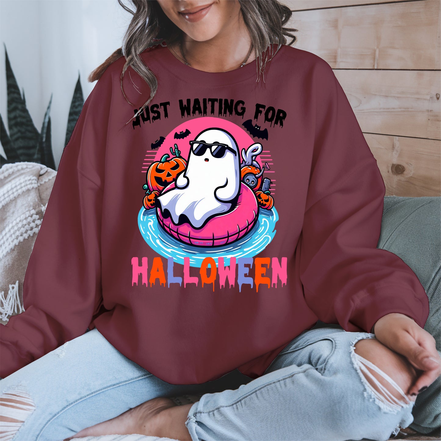 Chill Ghost Halloween Pool Float Shirt