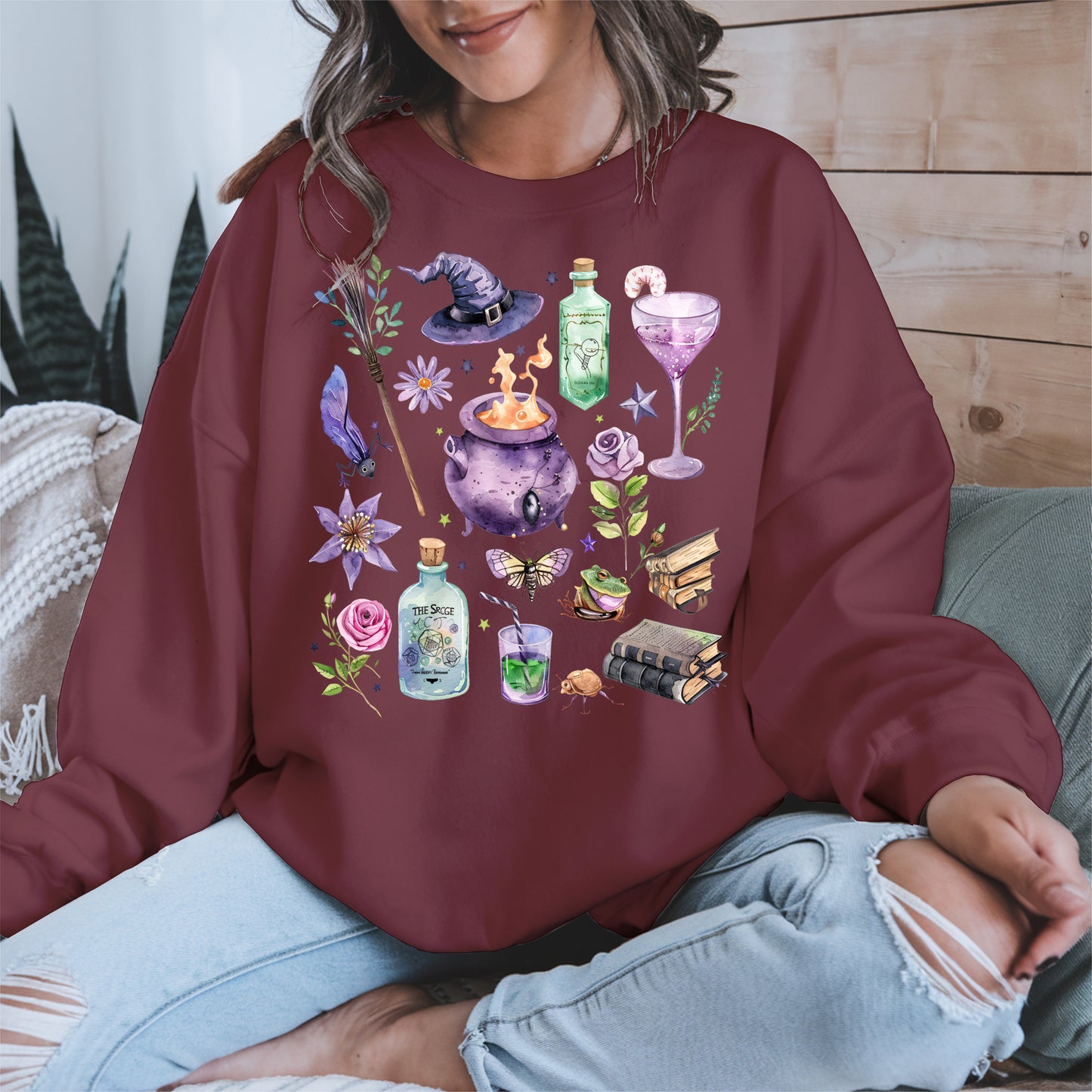Witchy Vibes Watercolor Potion Tee