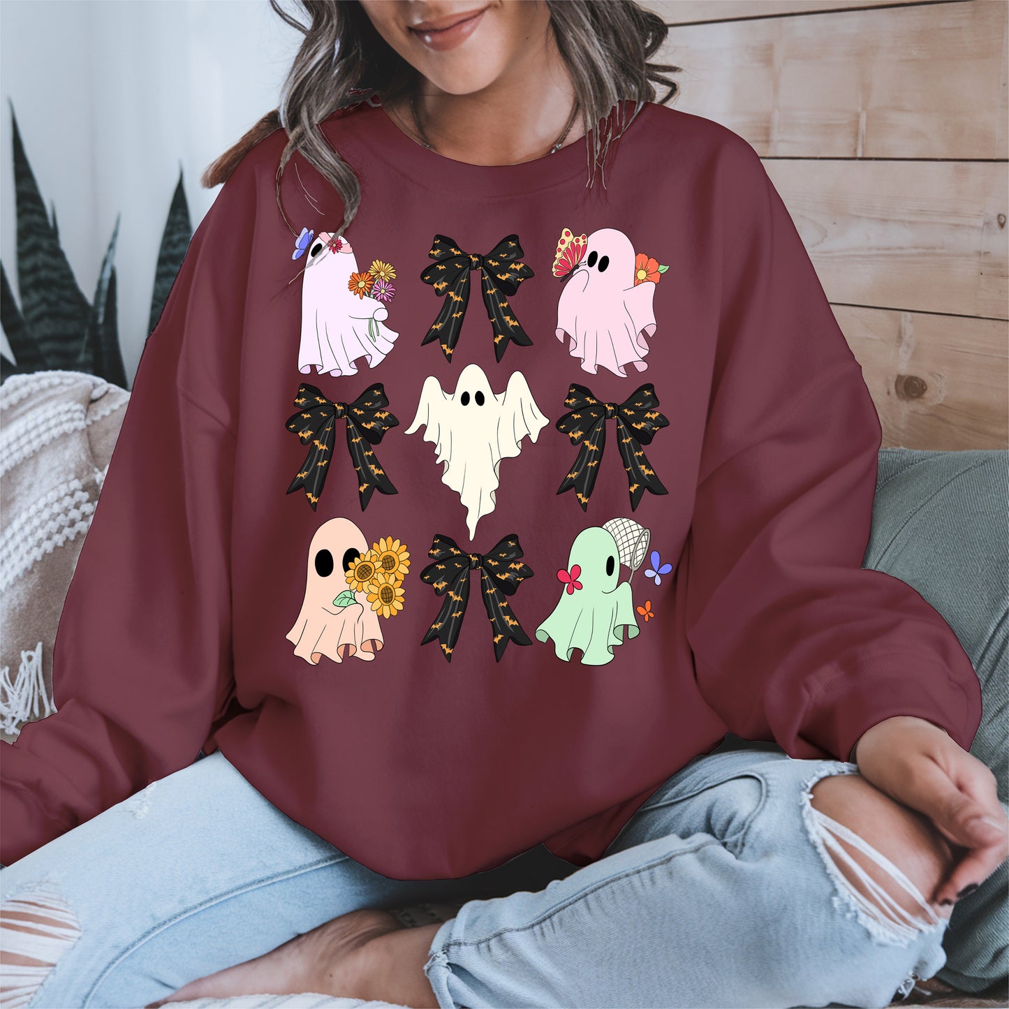 Cute Ghost and Bow Halloween Shirt