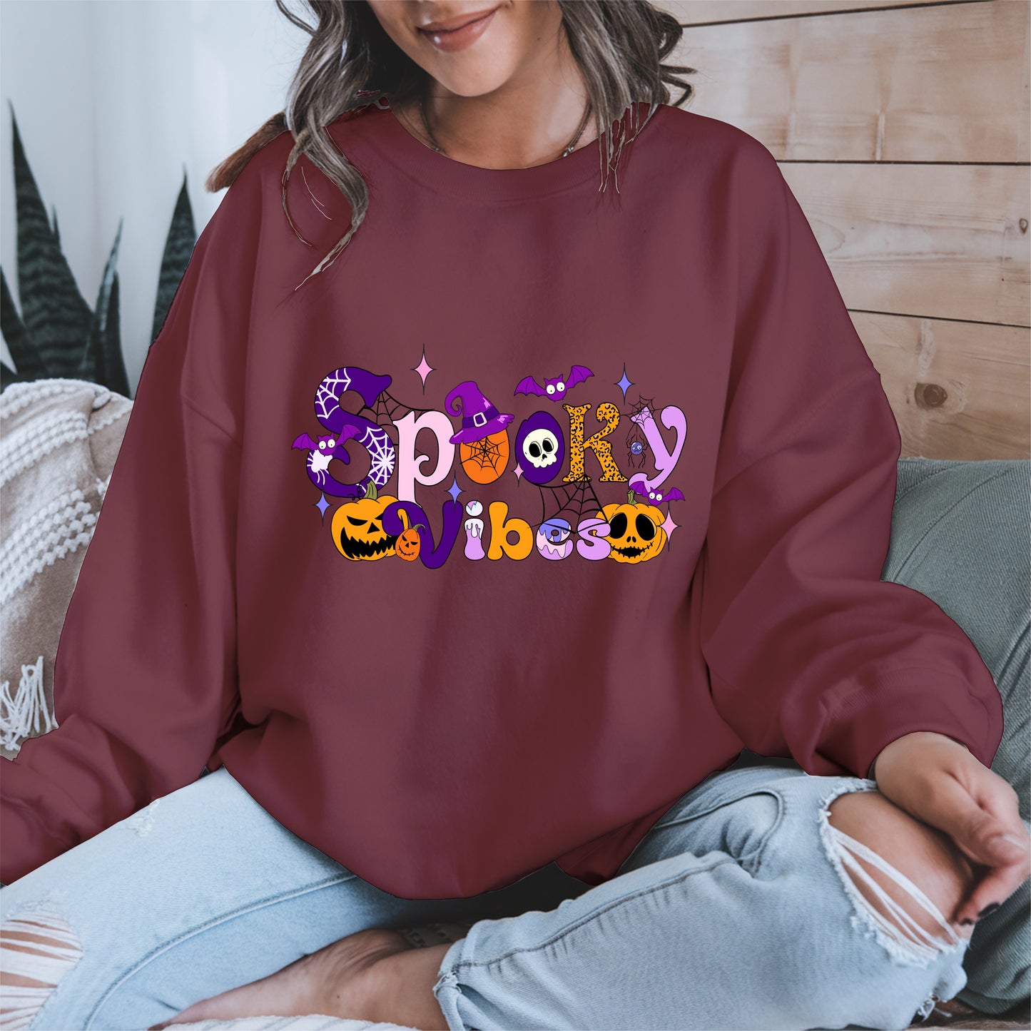 Spooky Vibes Halloween Sweatshirt