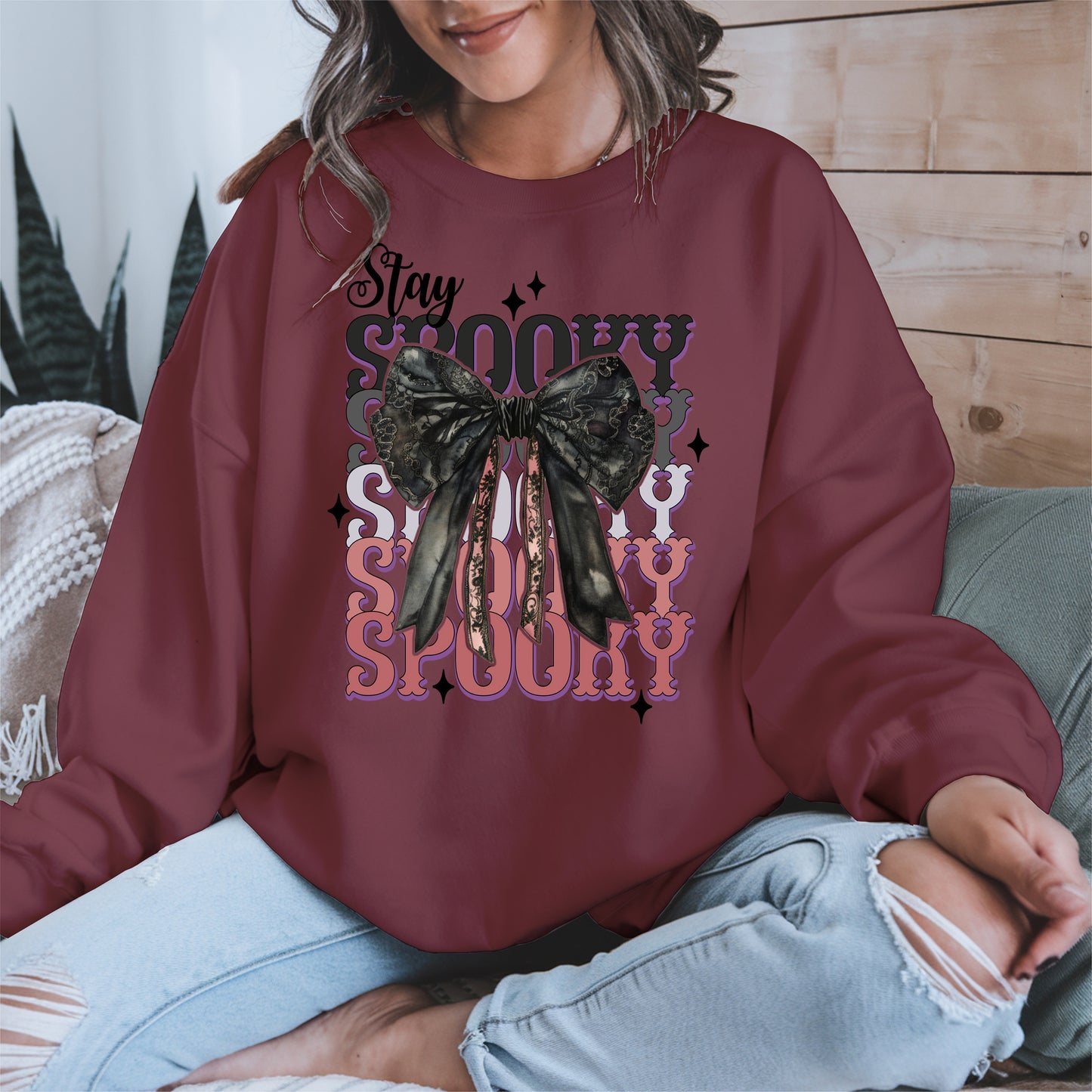 Gothic Spooky Bow Halloween Shirt