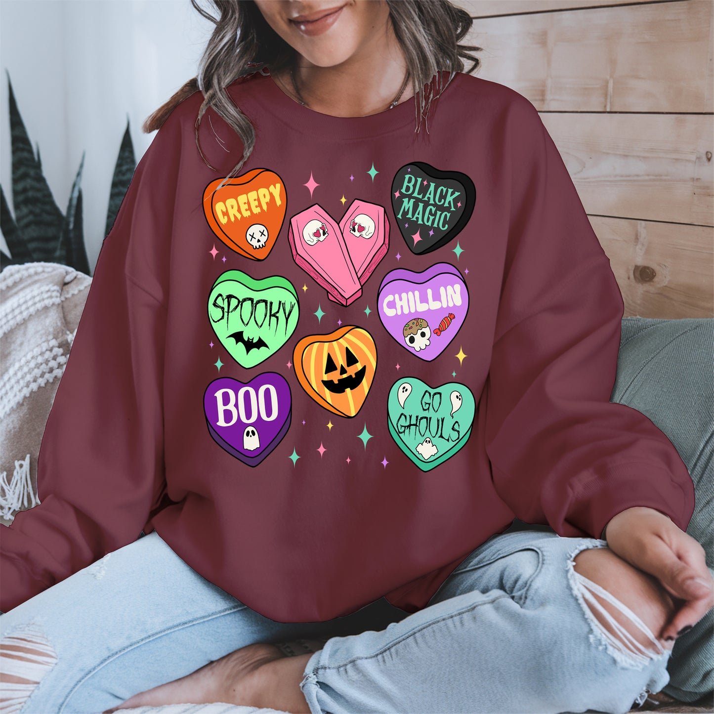 Spooky Candy Heart Halloween Shirt