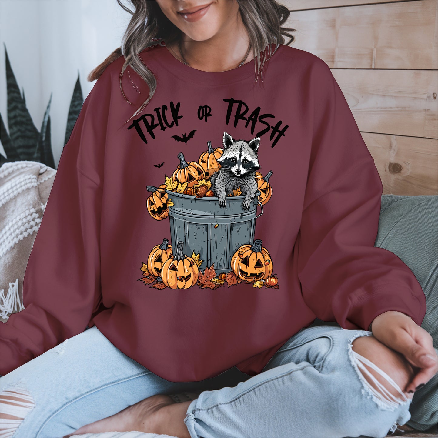 Trick or Trash Raccoon Halloween Shirt