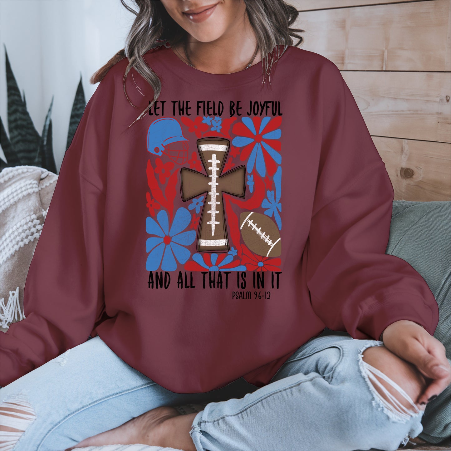 Faith Football Shirt Sport Tee Hoodie Sweatshirt Gift for Fans