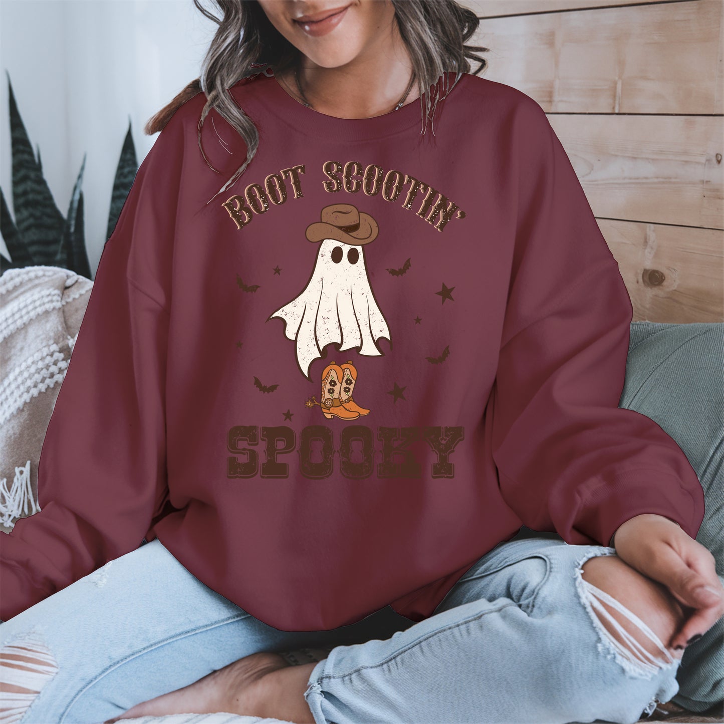 Boot Scootin Spooky Ghost Tee