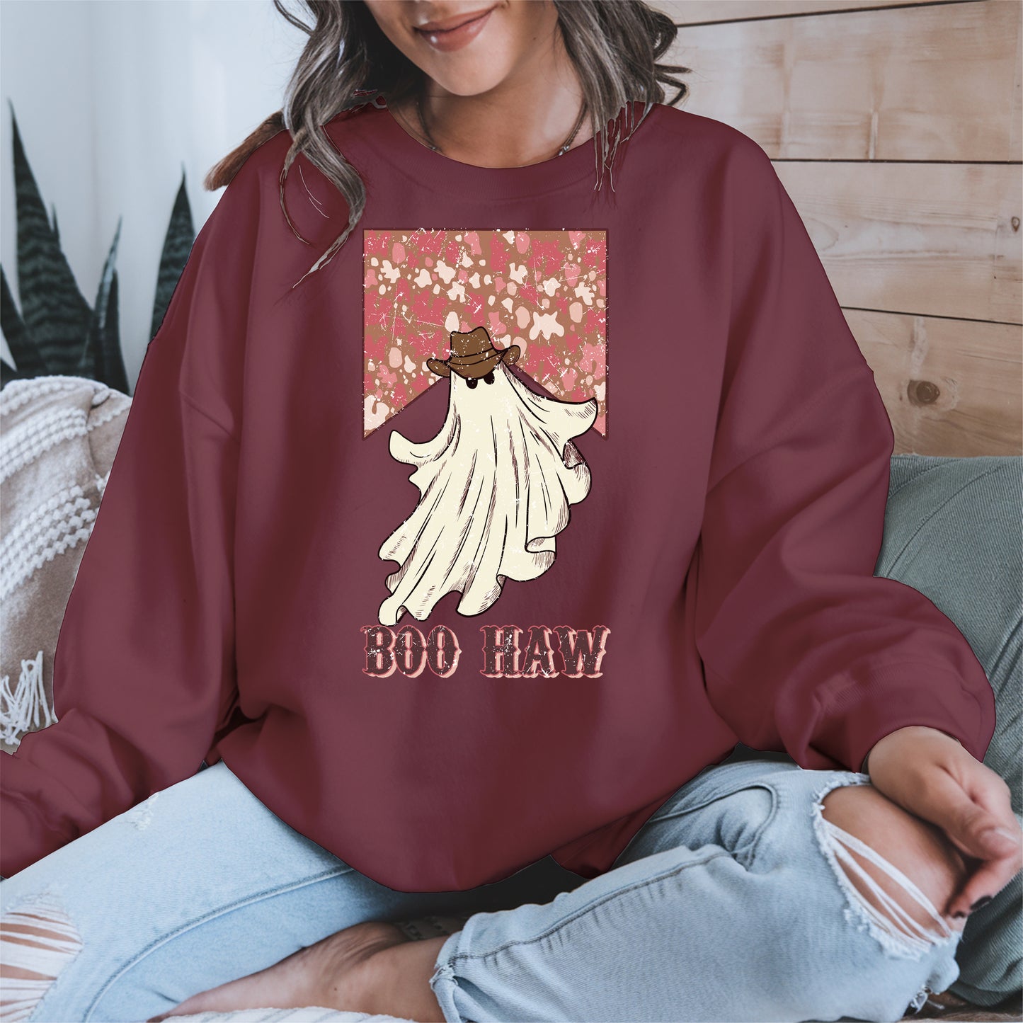 Boo Haw Western Ghost Cowgirl Tee