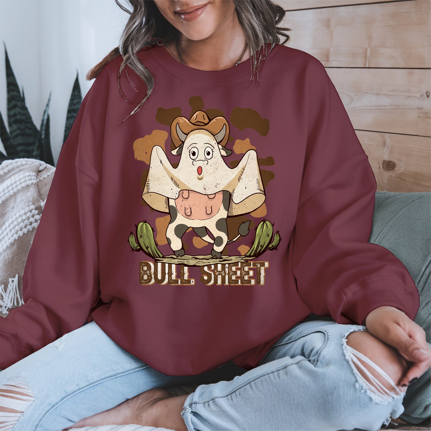 Bull Sheet Funny Ghost Cow Tee