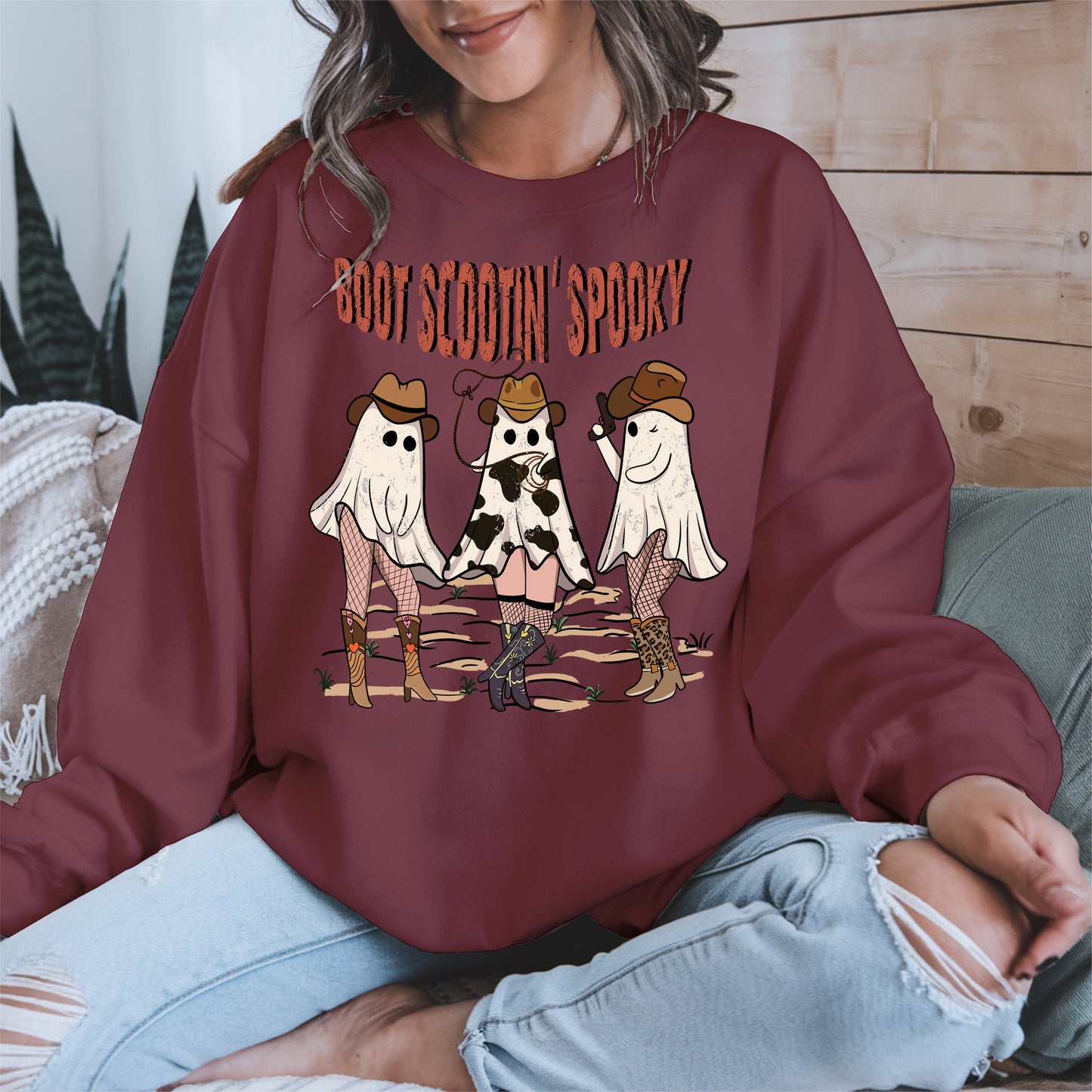 Boot Scootin' Spooky Cowgirl Halloween Tee