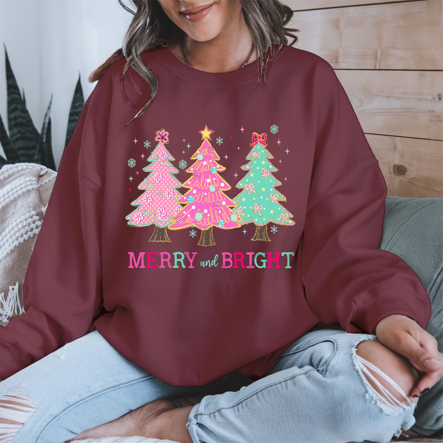 Merry and Bright Christmas Tree Shirt