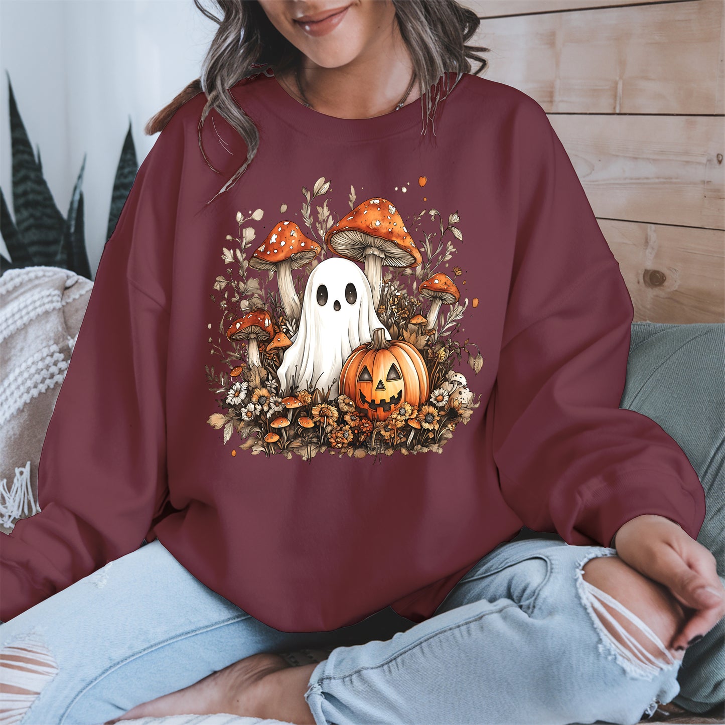 Floral Cute Ghost halloween shirt