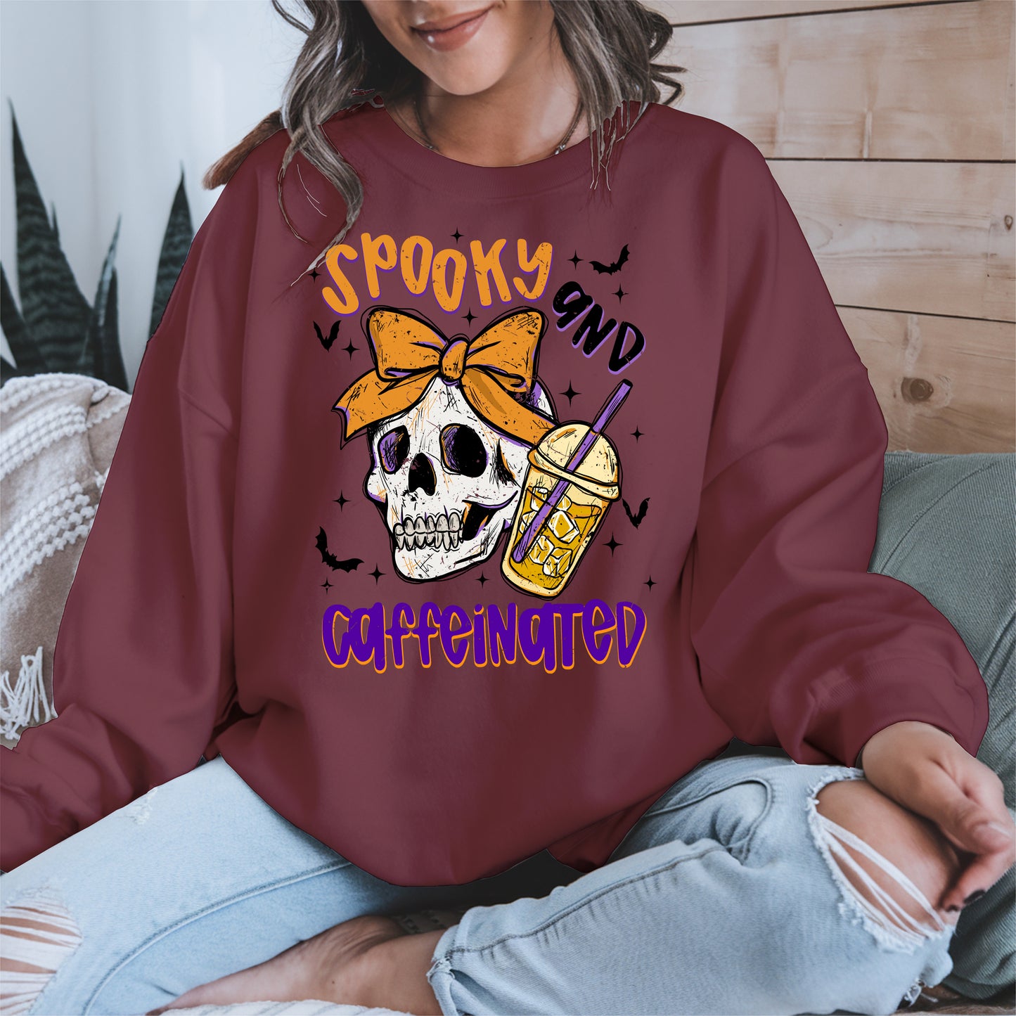 Spooky and Caffeinated halloween shirt