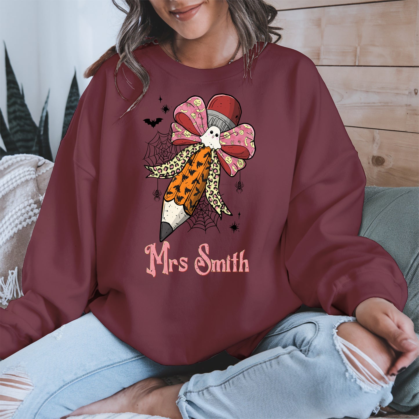 Teacher Pencil Bow Halloween shirt