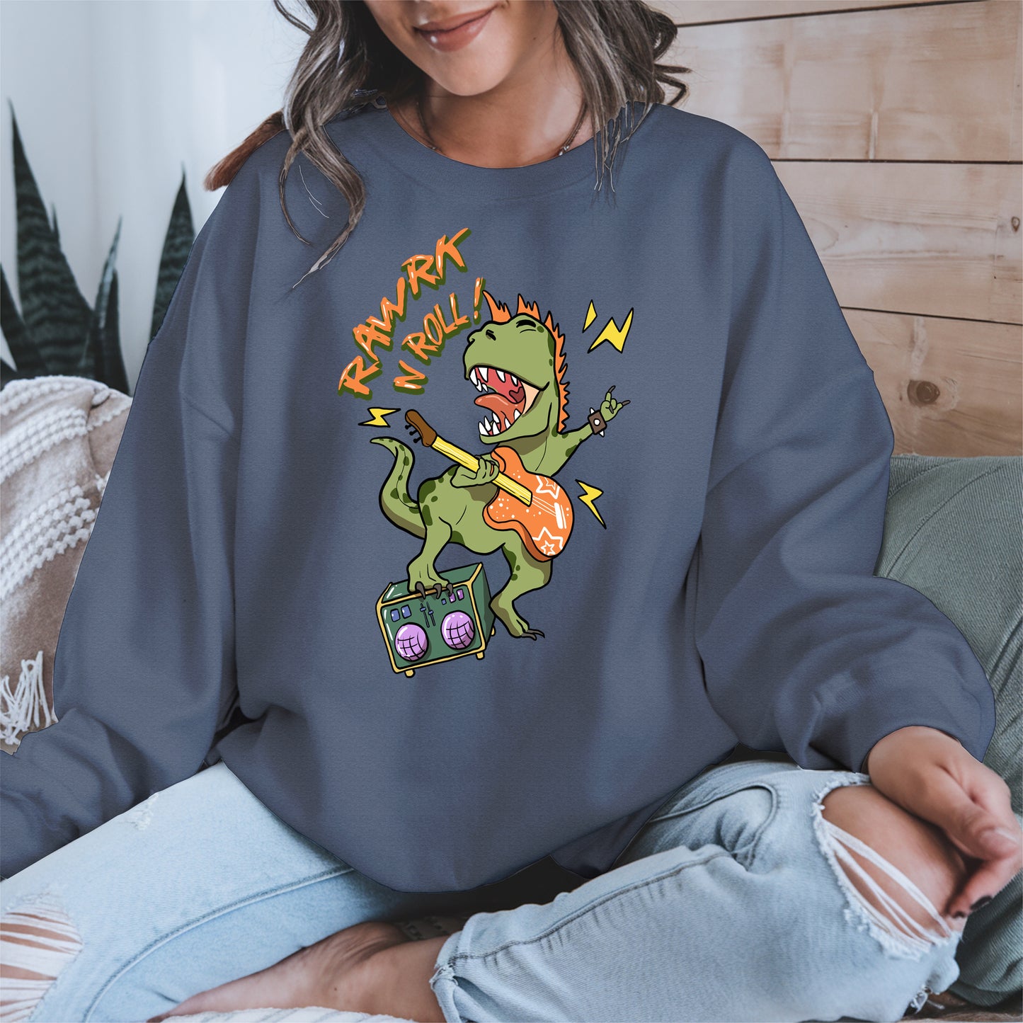 Rawrk N Roll Dinosaur Shirt