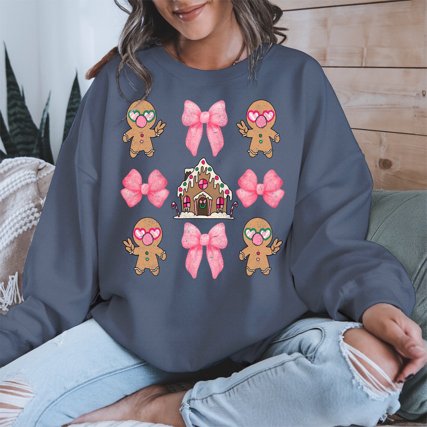 Checkered Gingerbread Cute Christmas Shirt