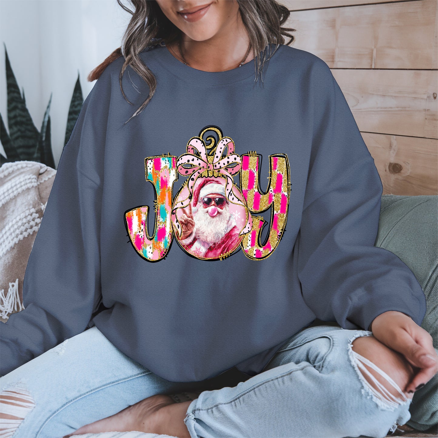 Joy Christmas Shirt Santa Cool Holiday Gift