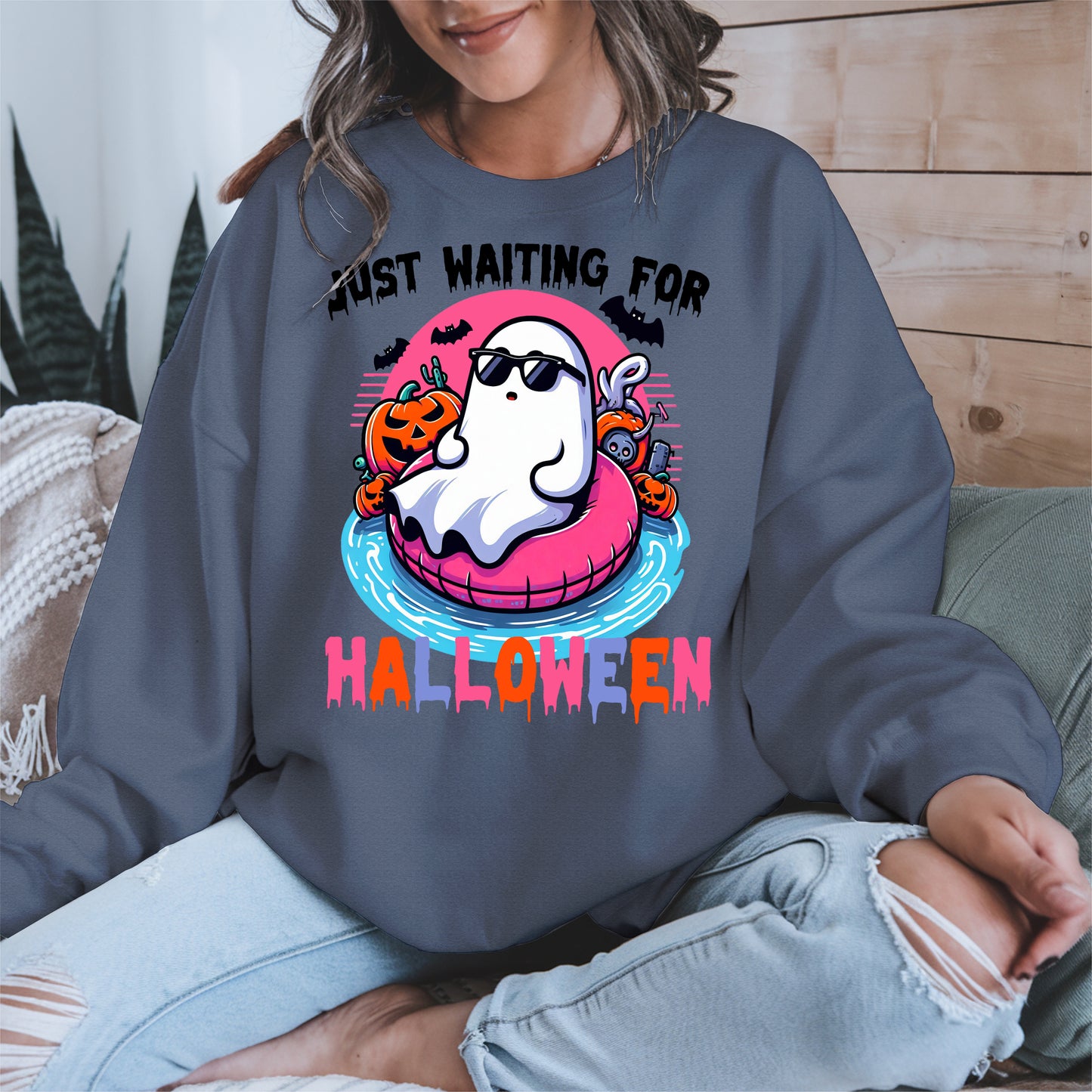 Chill Ghost Halloween Pool Float Shirt