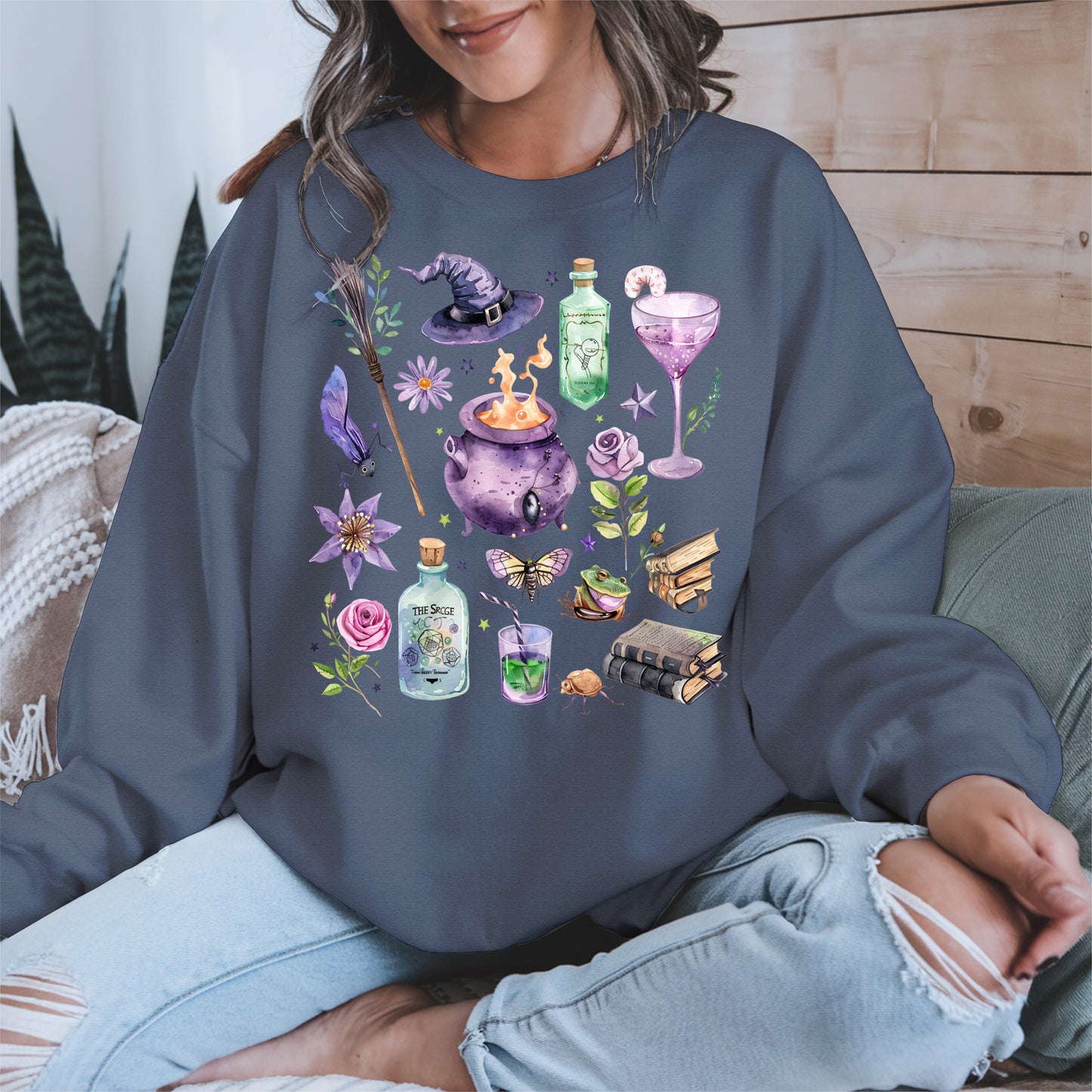 Witchy Vibes Watercolor Potion Tee