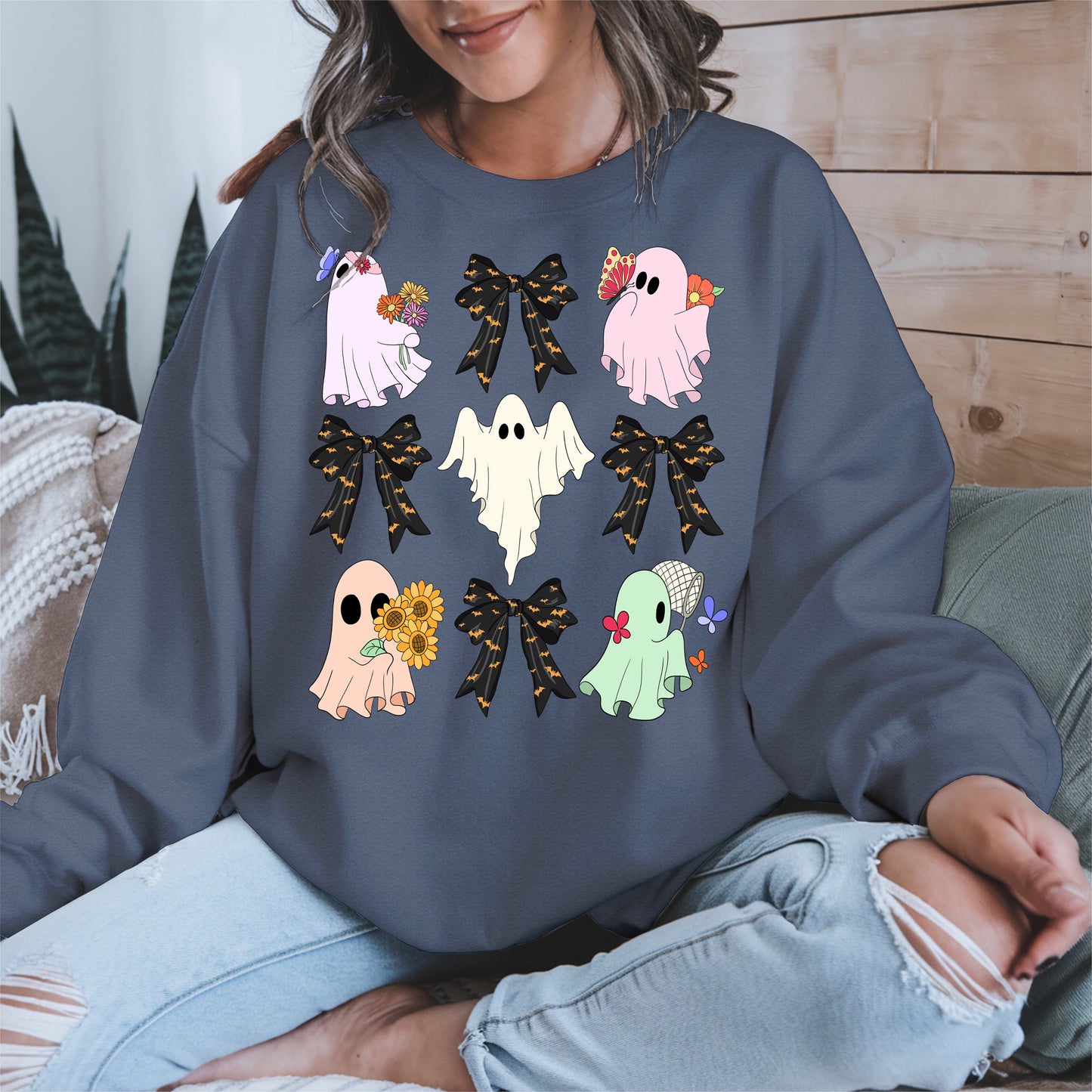 Cute Ghost and Bow Halloween Shirt