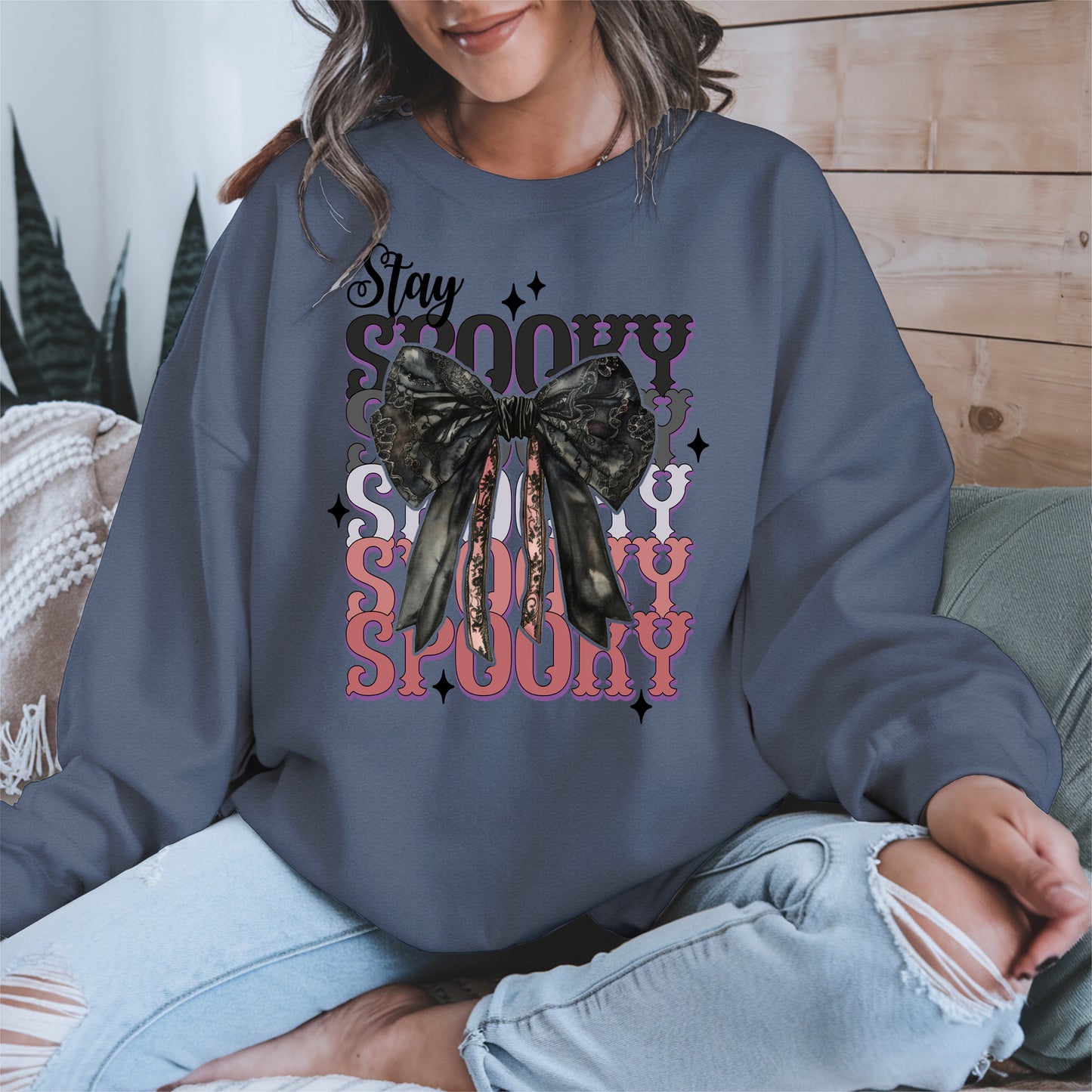 Gothic Spooky Bow Halloween Shirt