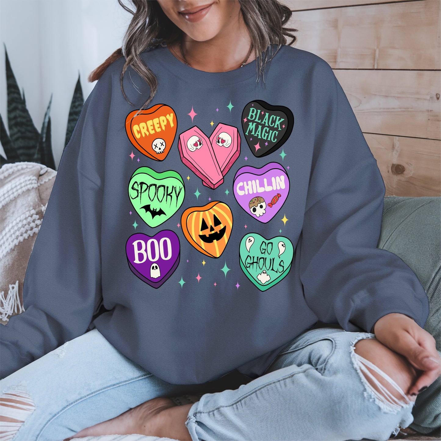Spooky Candy Heart Halloween Shirt