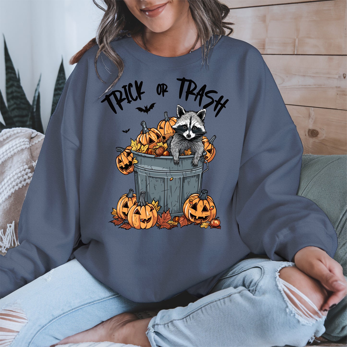 Trick or Trash Raccoon Halloween Shirt
