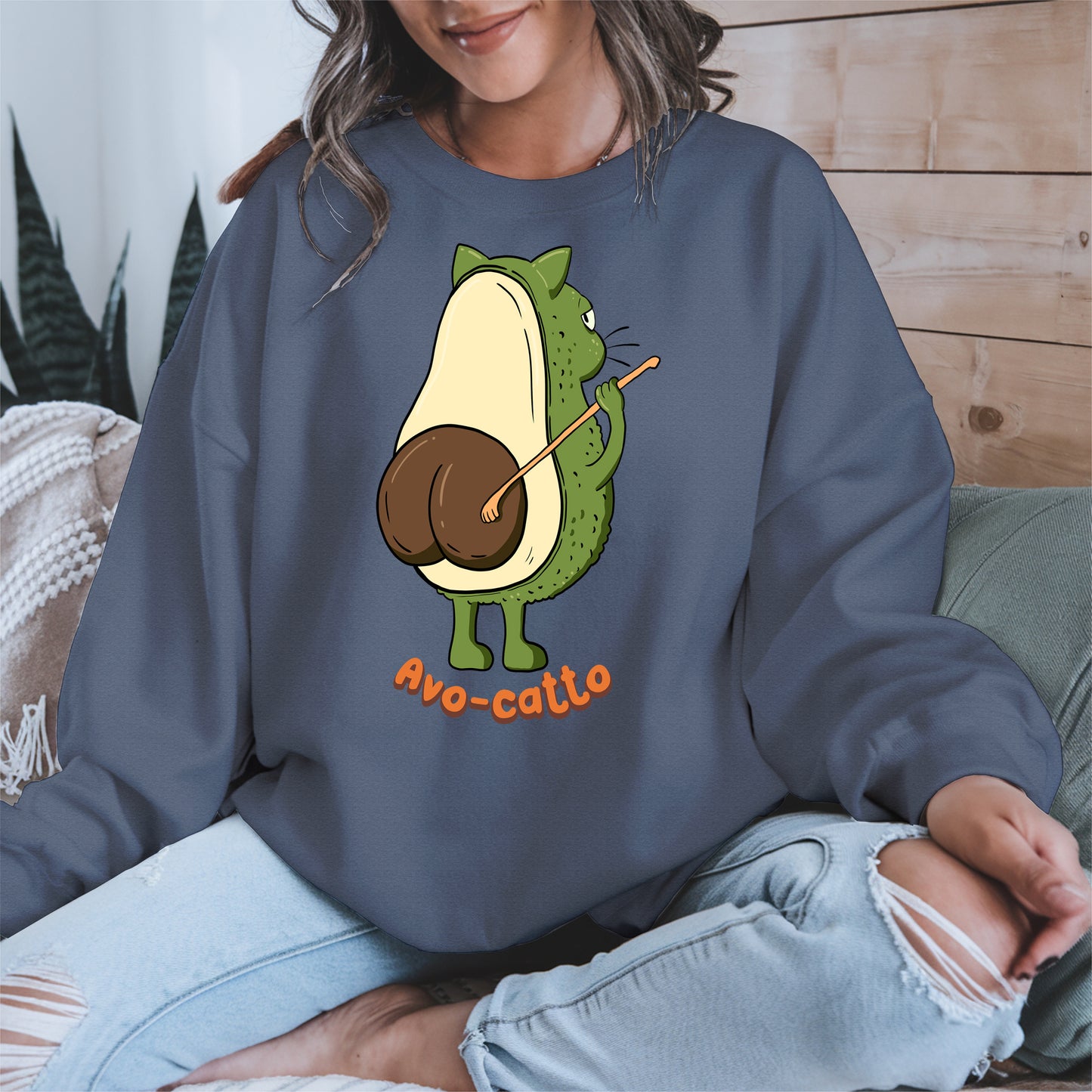 Avo-catto Shirt Hoodie Sweatshirt