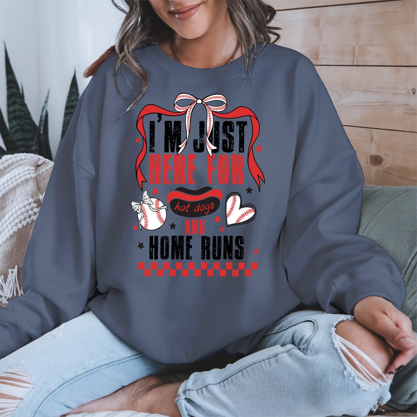 Here For Hot Dogs Baseball Shirt Sport Tee Hoodie Sweatshirt