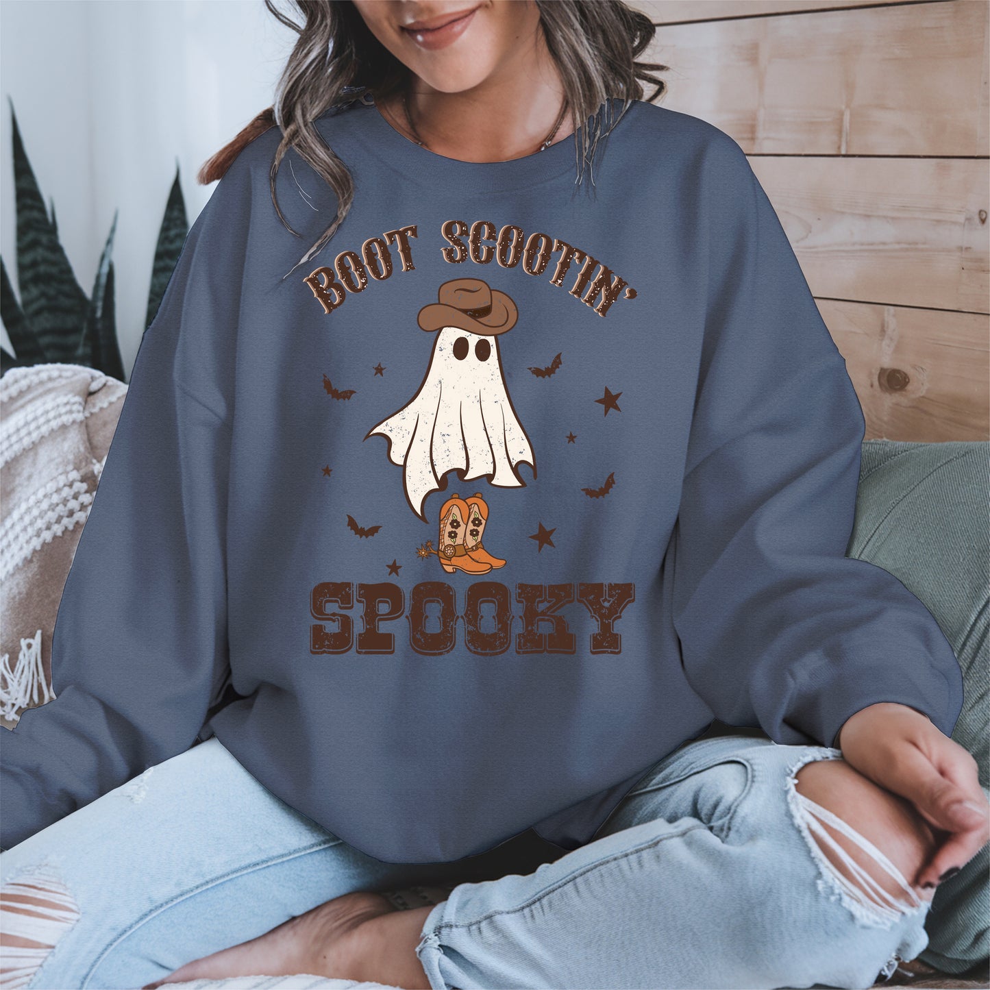 Boot Scootin Spooky Ghost Tee