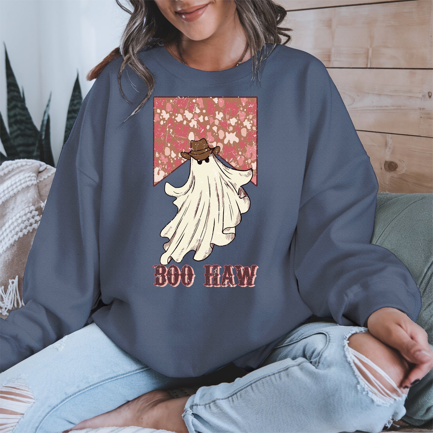 Boo Haw Western Ghost Cowgirl Tee