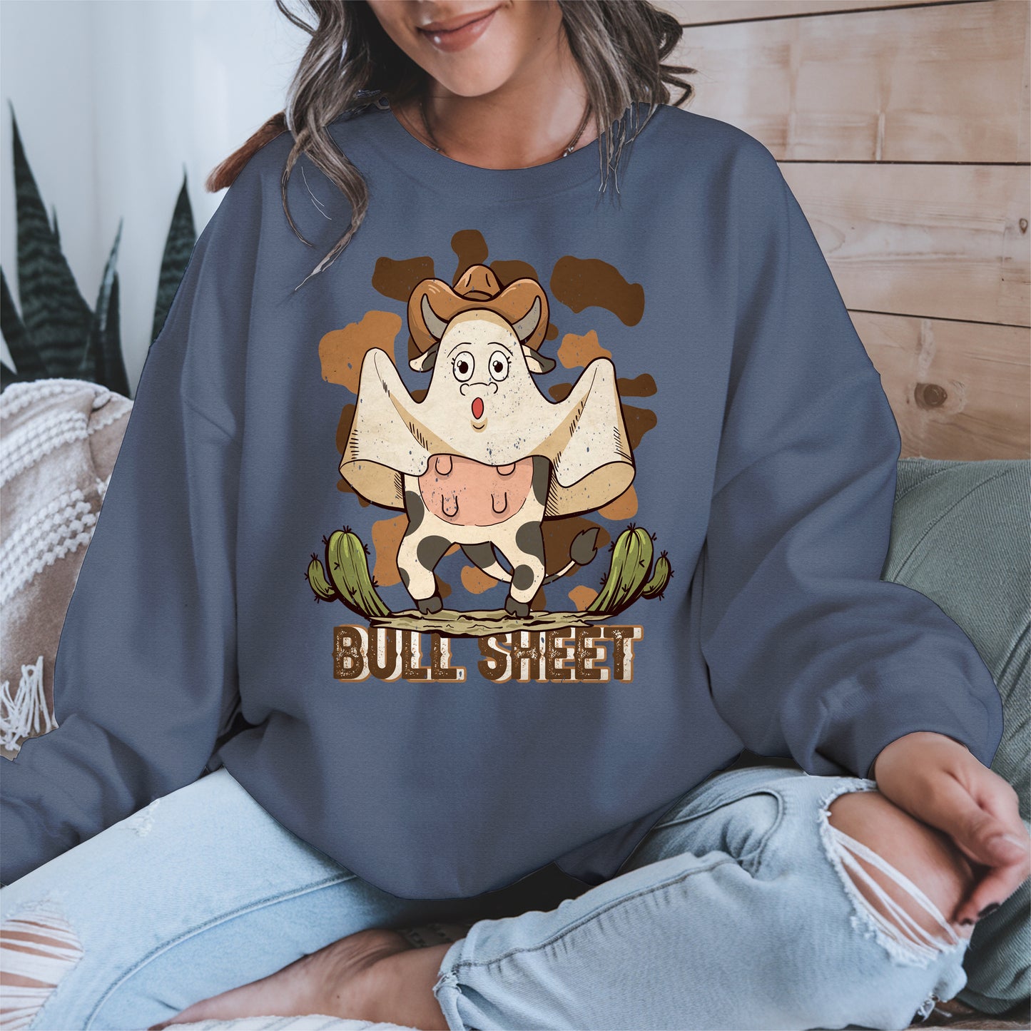 Bull Sheet Funny Ghost Cow Tee