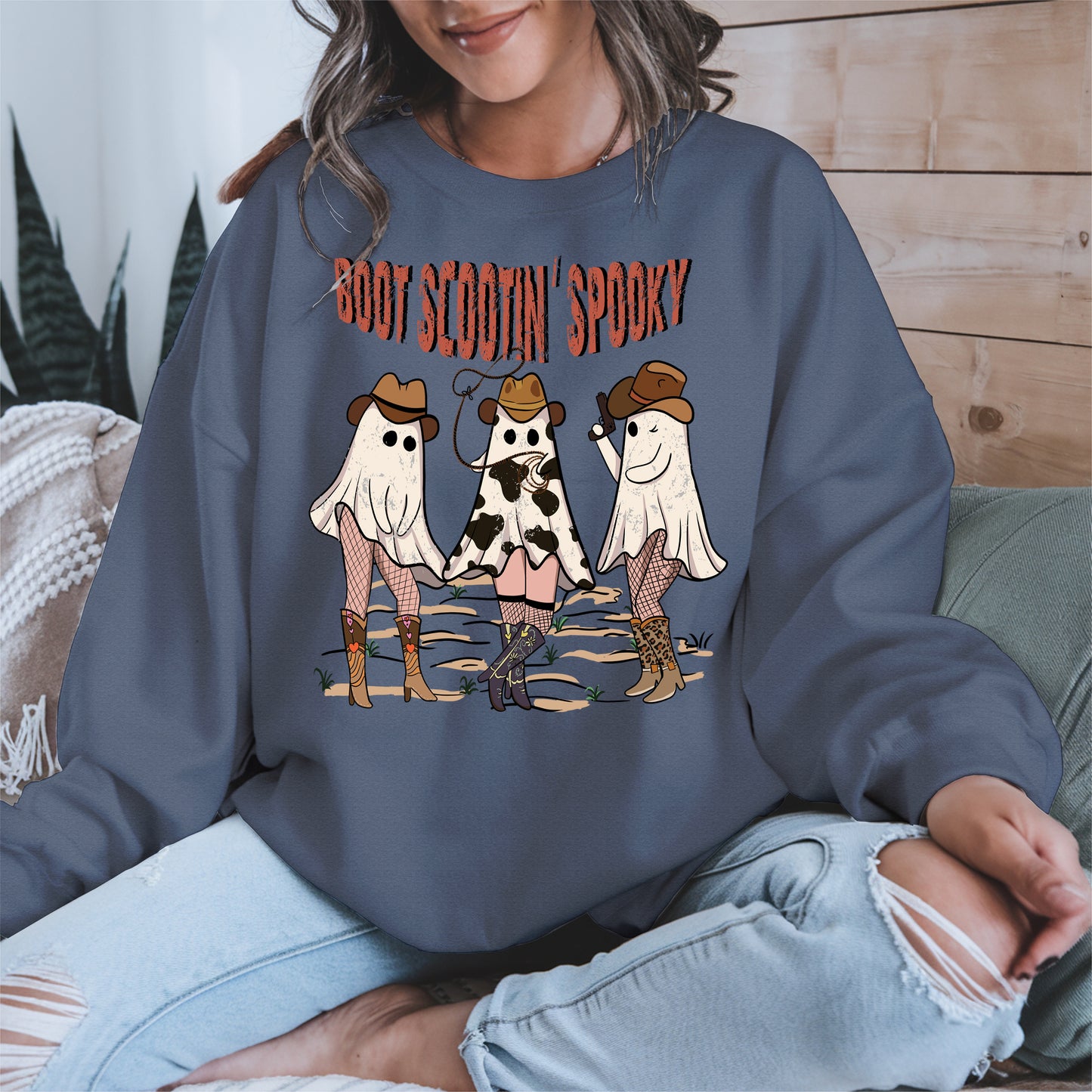 Boot Scootin' Spooky Cowgirl Halloween Tee