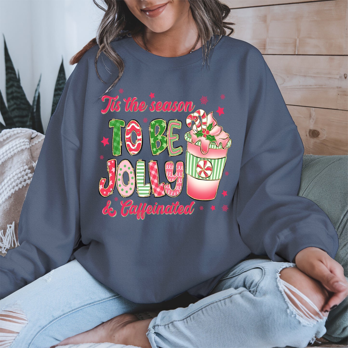 Tis the Season to Be Jolly and Caffeinated Shirt