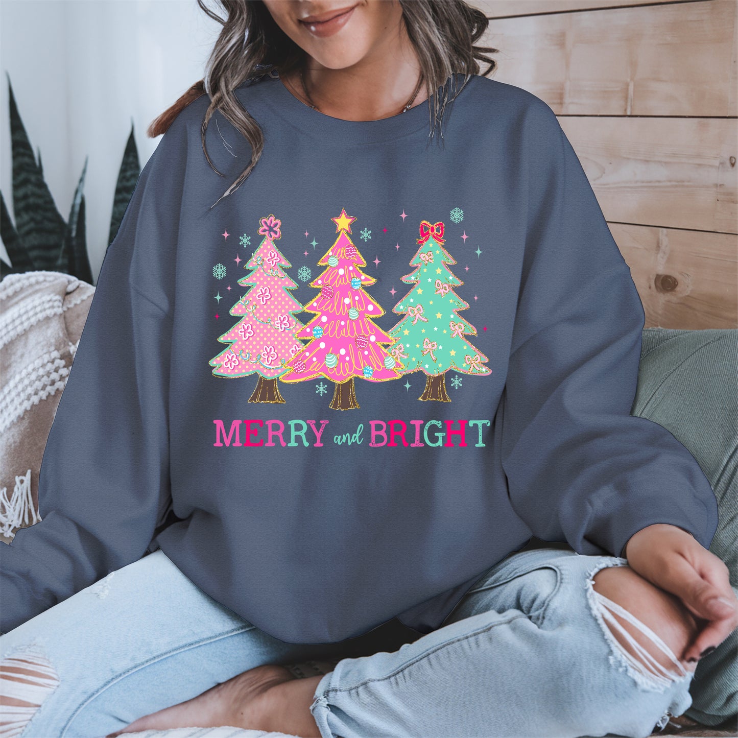 Merry and Bright Christmas Tree Shirt