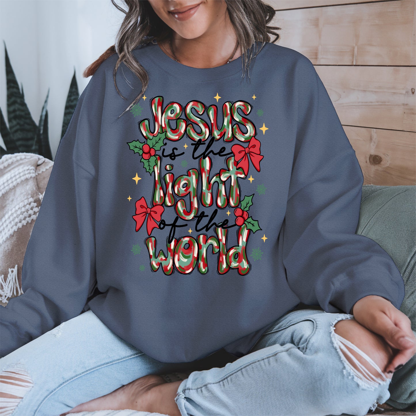Jesus Light of the World Christmas Shirt