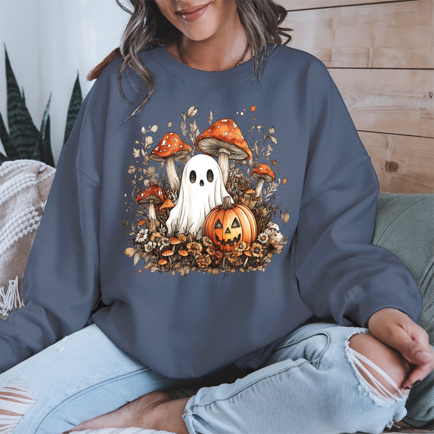 Floral Cute Ghost halloween shirt