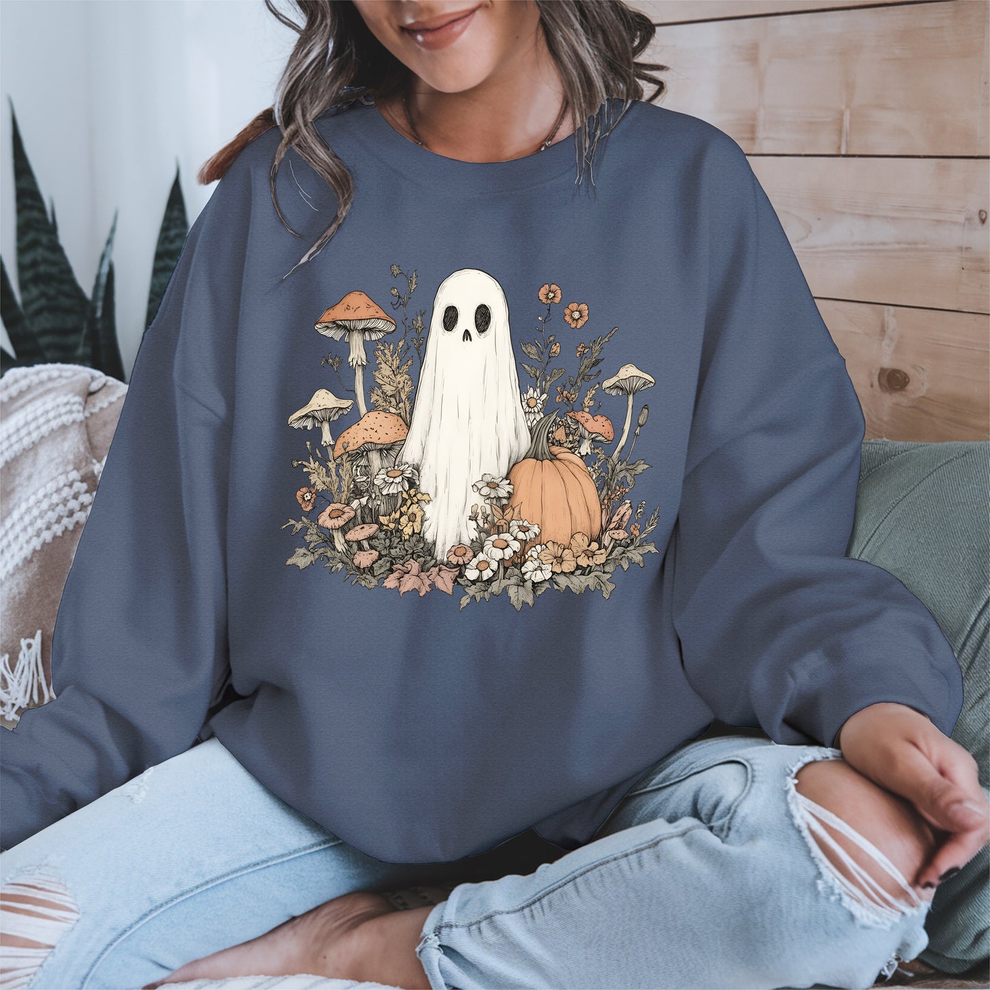 Retro Floral Ghost halloween shirt