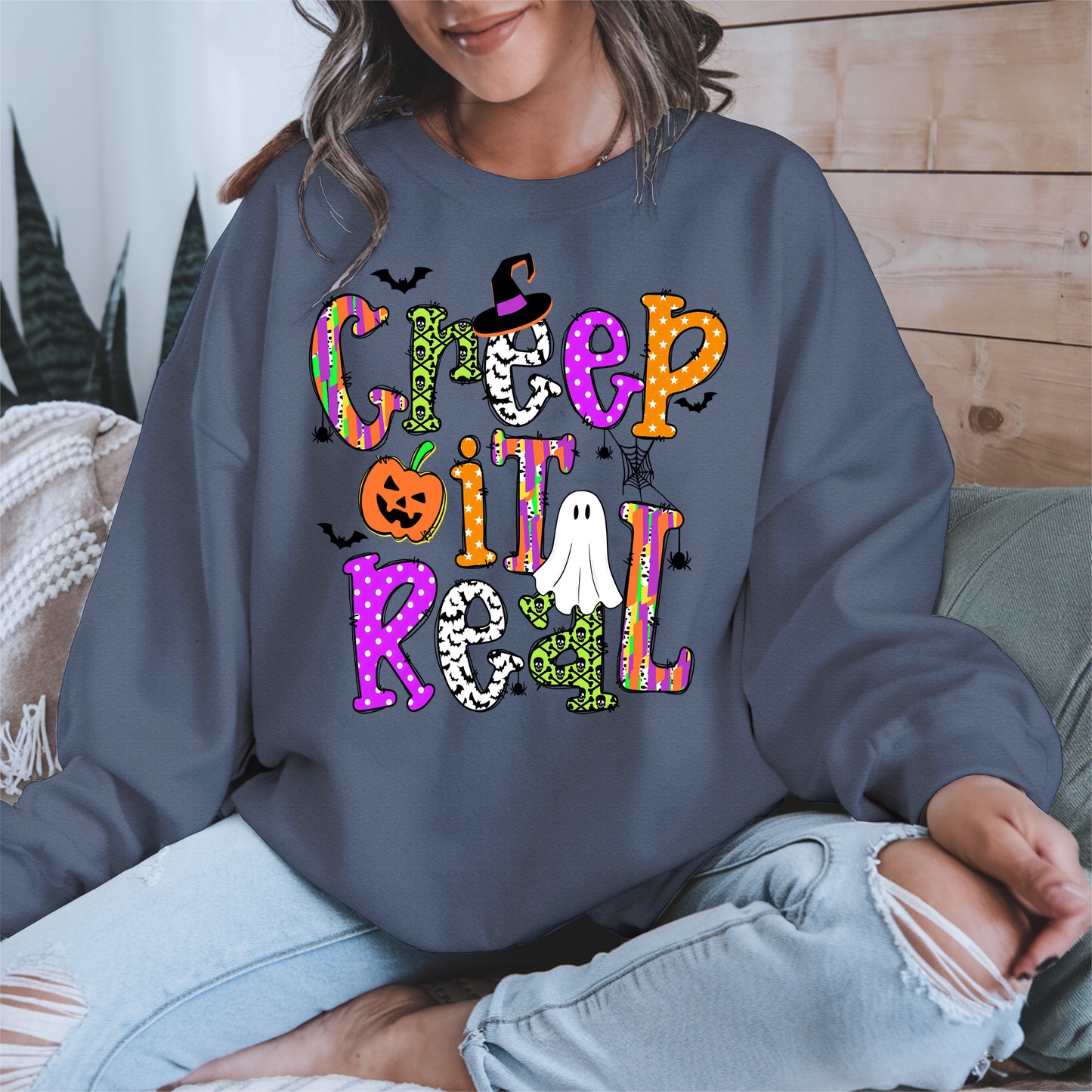 Creep It Real Doodle halloween shirt