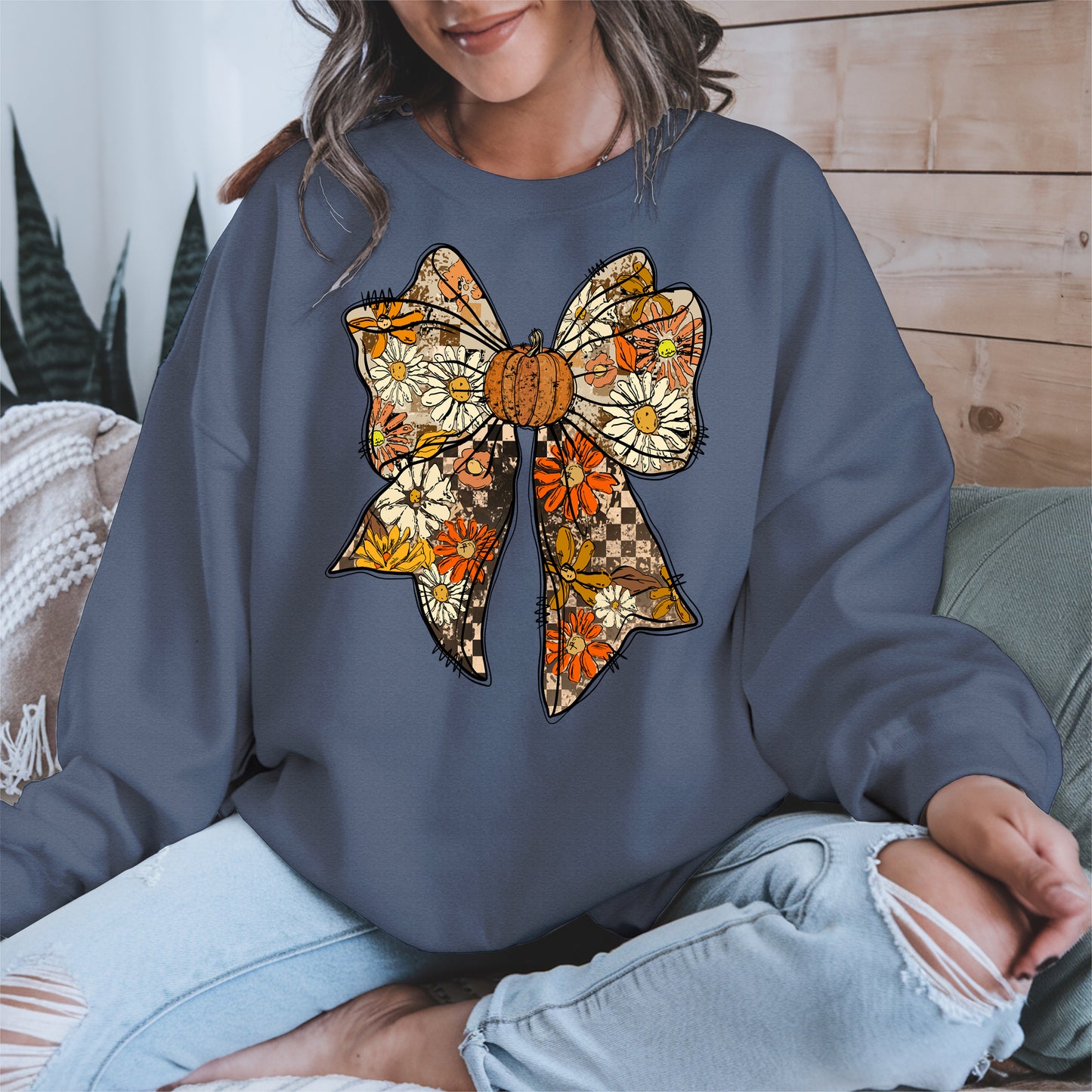 Floral Halloween Coquette Bow shirt