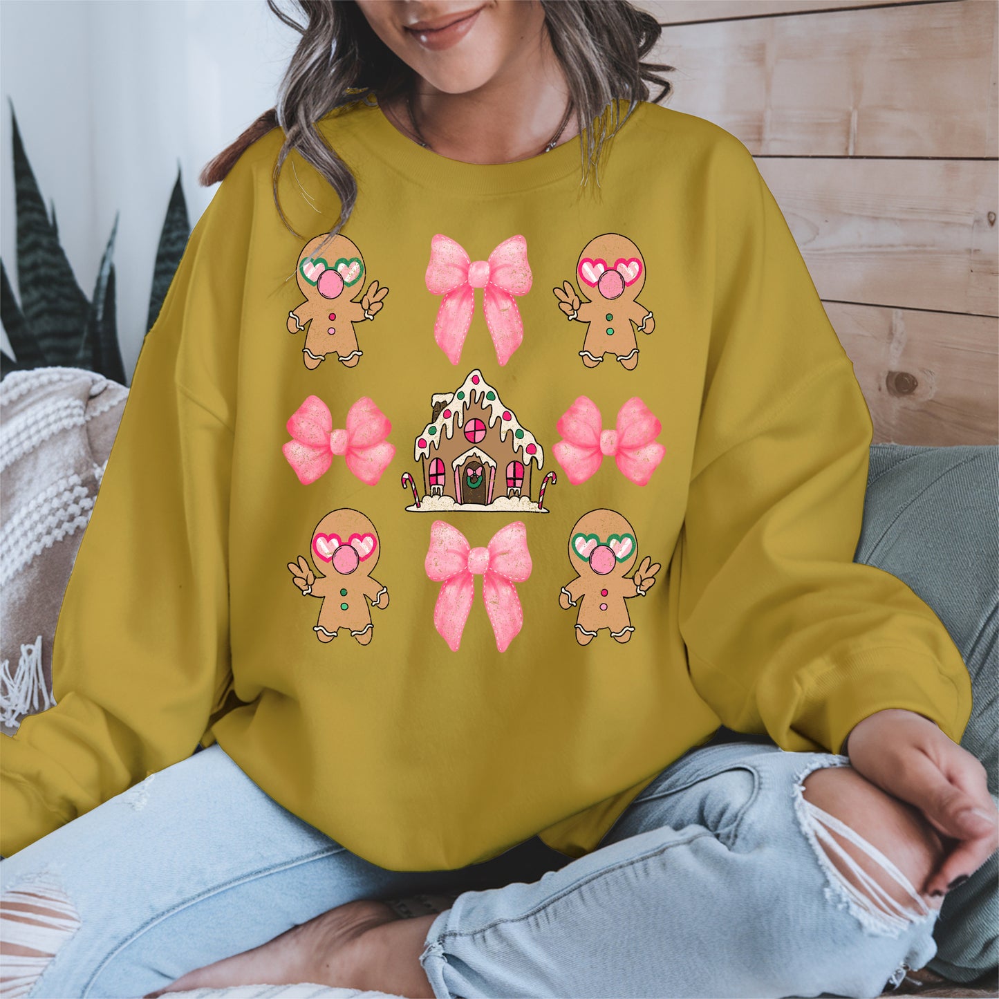 Checkered Gingerbread Cute Christmas Shirt