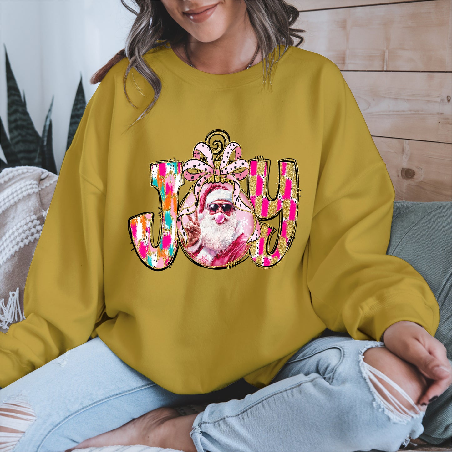 Joy Christmas Shirt Santa Cool Holiday Gift