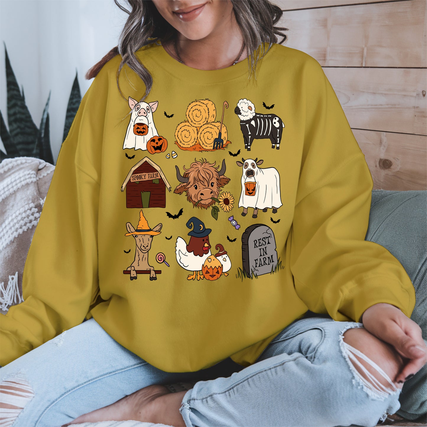 Spooky Cute Halloween Farm Animal Shirt