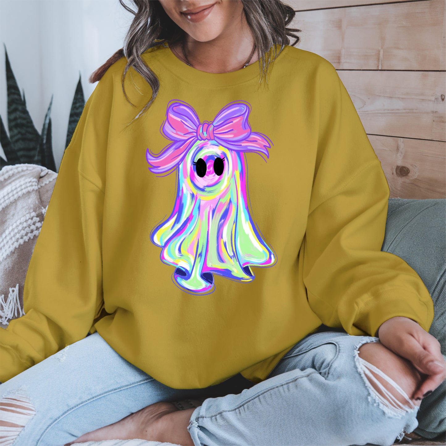 Pastel Ghost Shirt Hoodie Sweatshirt for Halloween Vibes