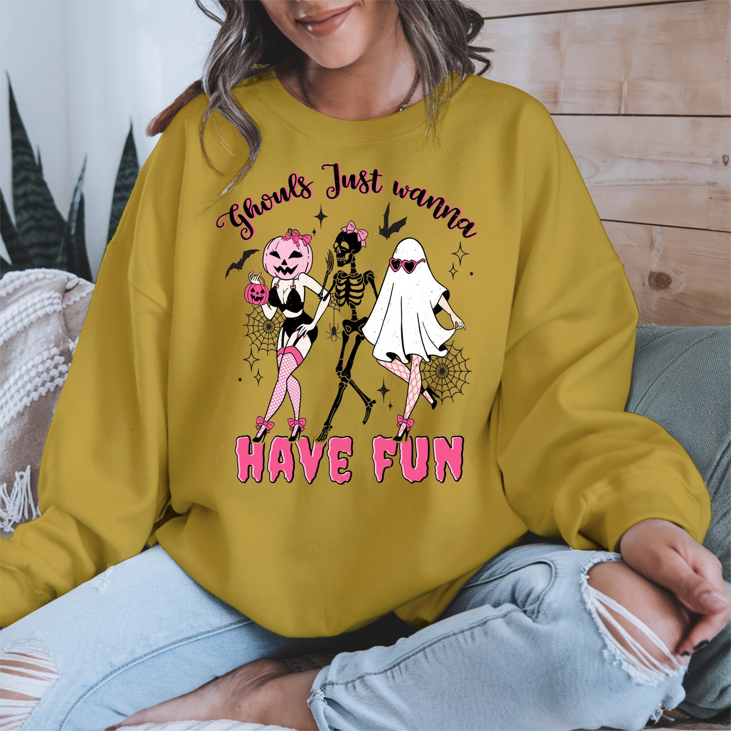 Ghouls Just Wanna Have Fun Halloween Pinup Design