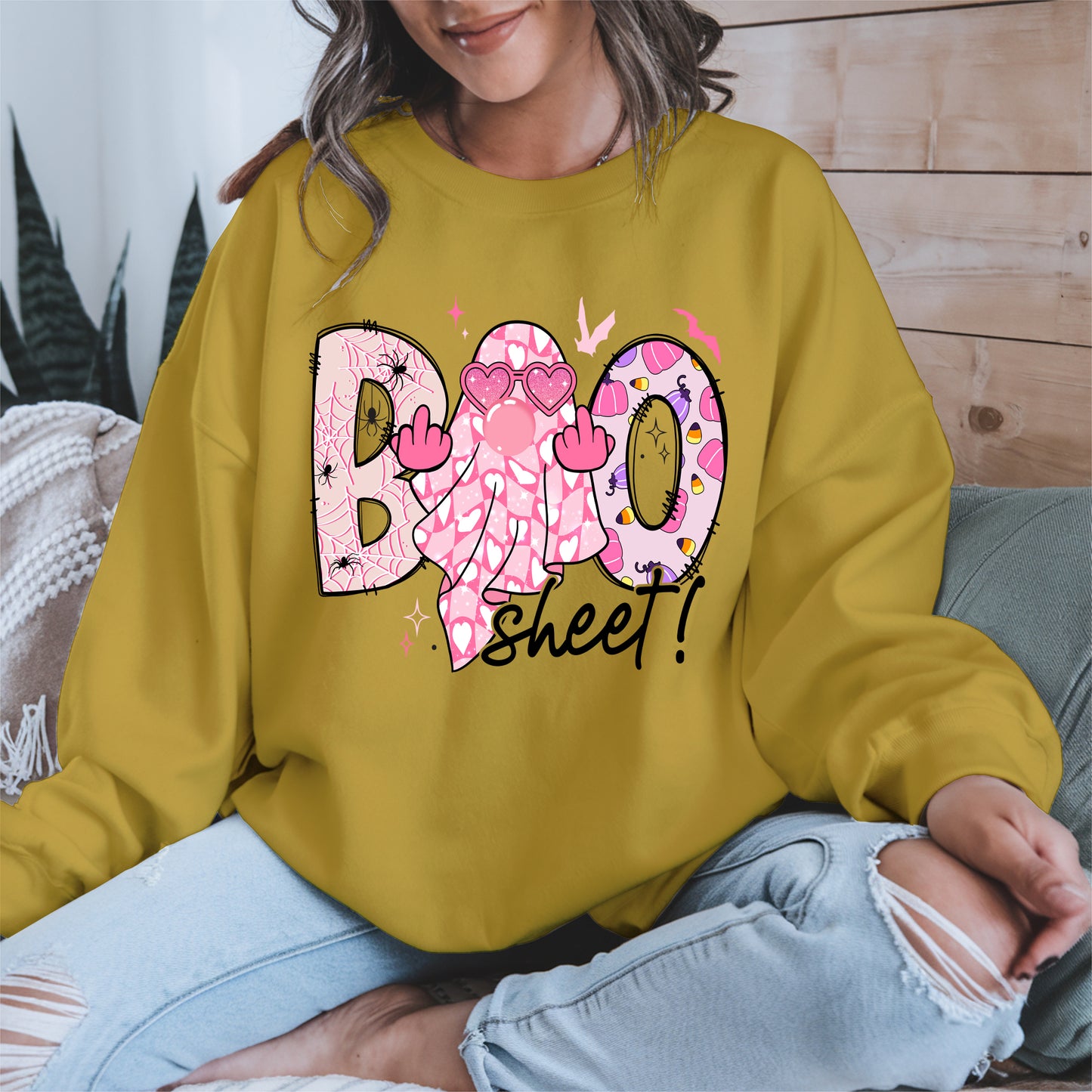 Pink Sassy Ghost Boo Shirt - Cute Halloween Attitude Tee