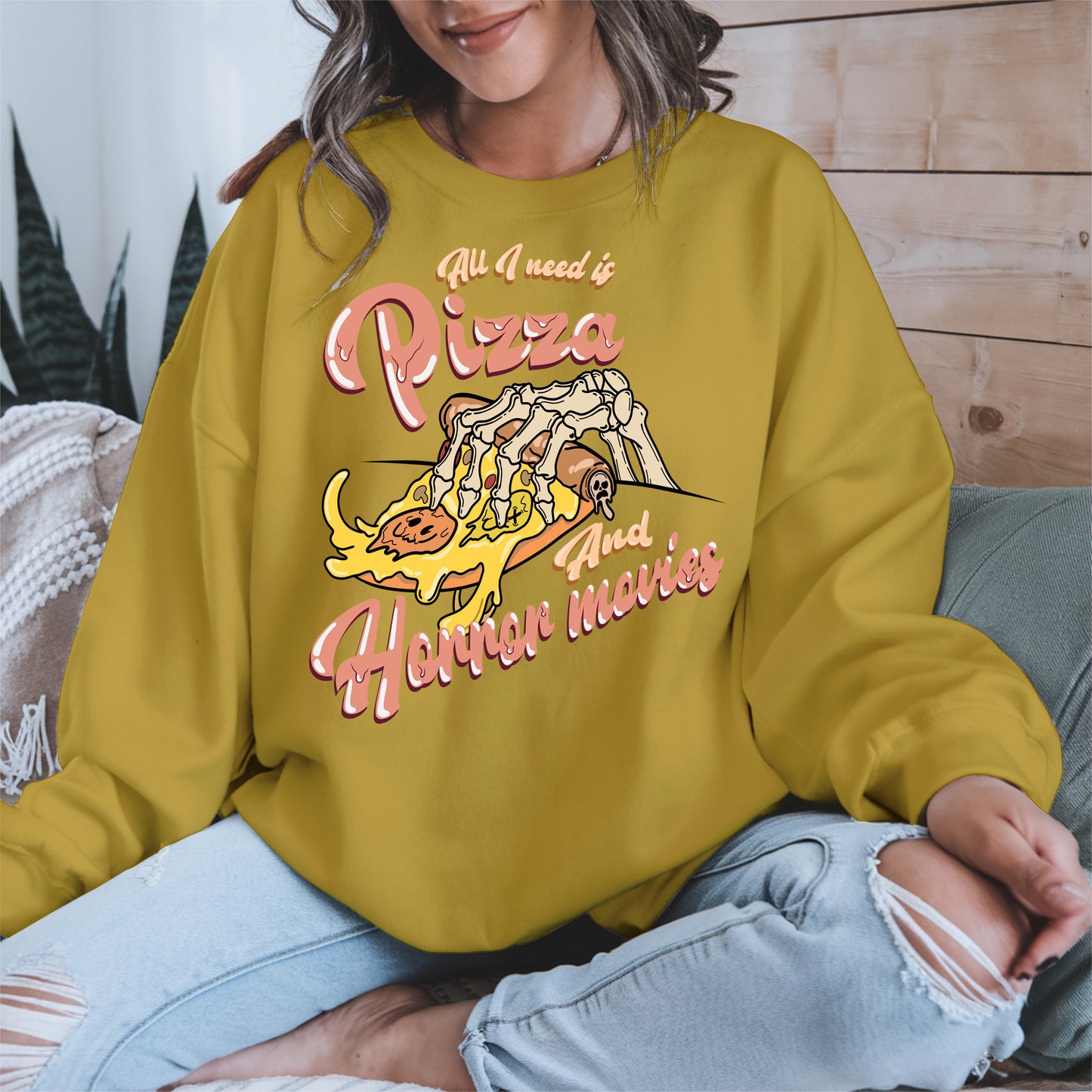 All I Need Is Pizza And Horror Movies Shirt