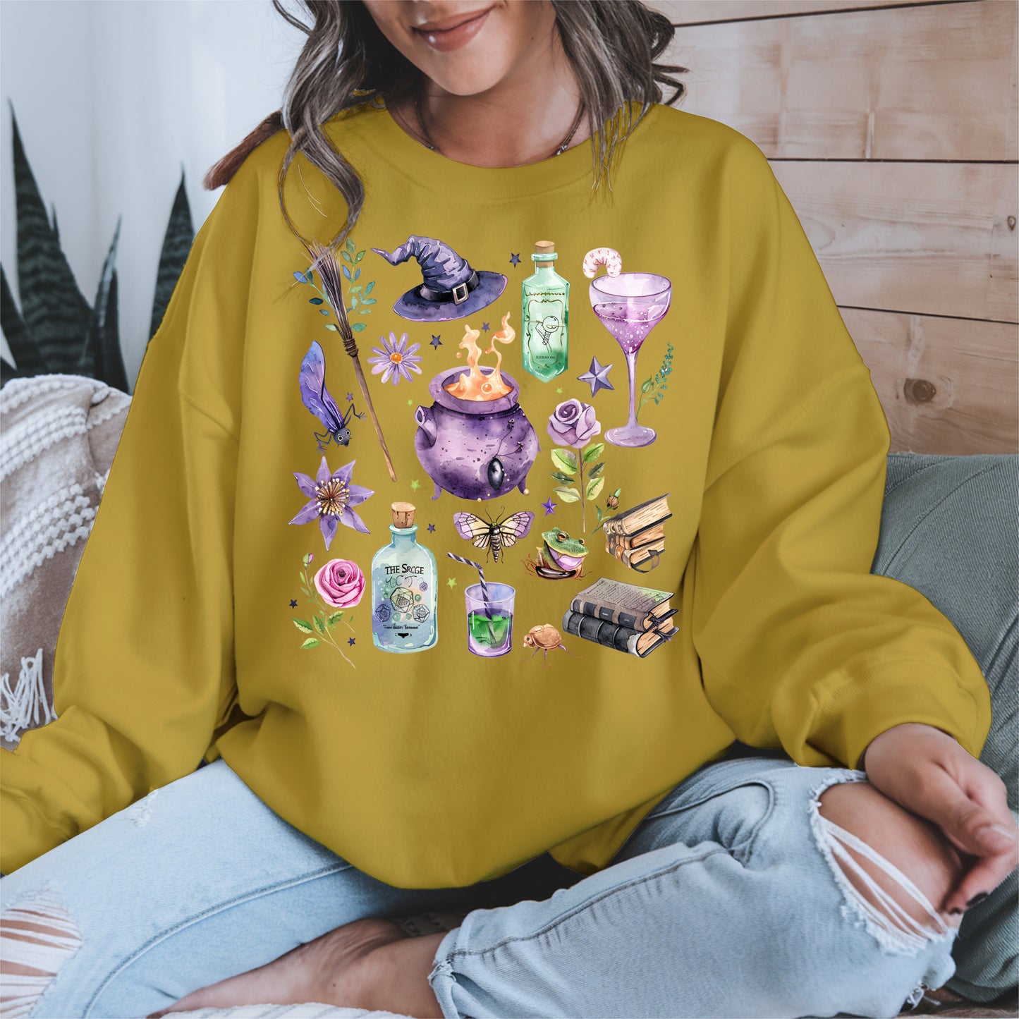 Witchy Vibes Watercolor Potion Tee