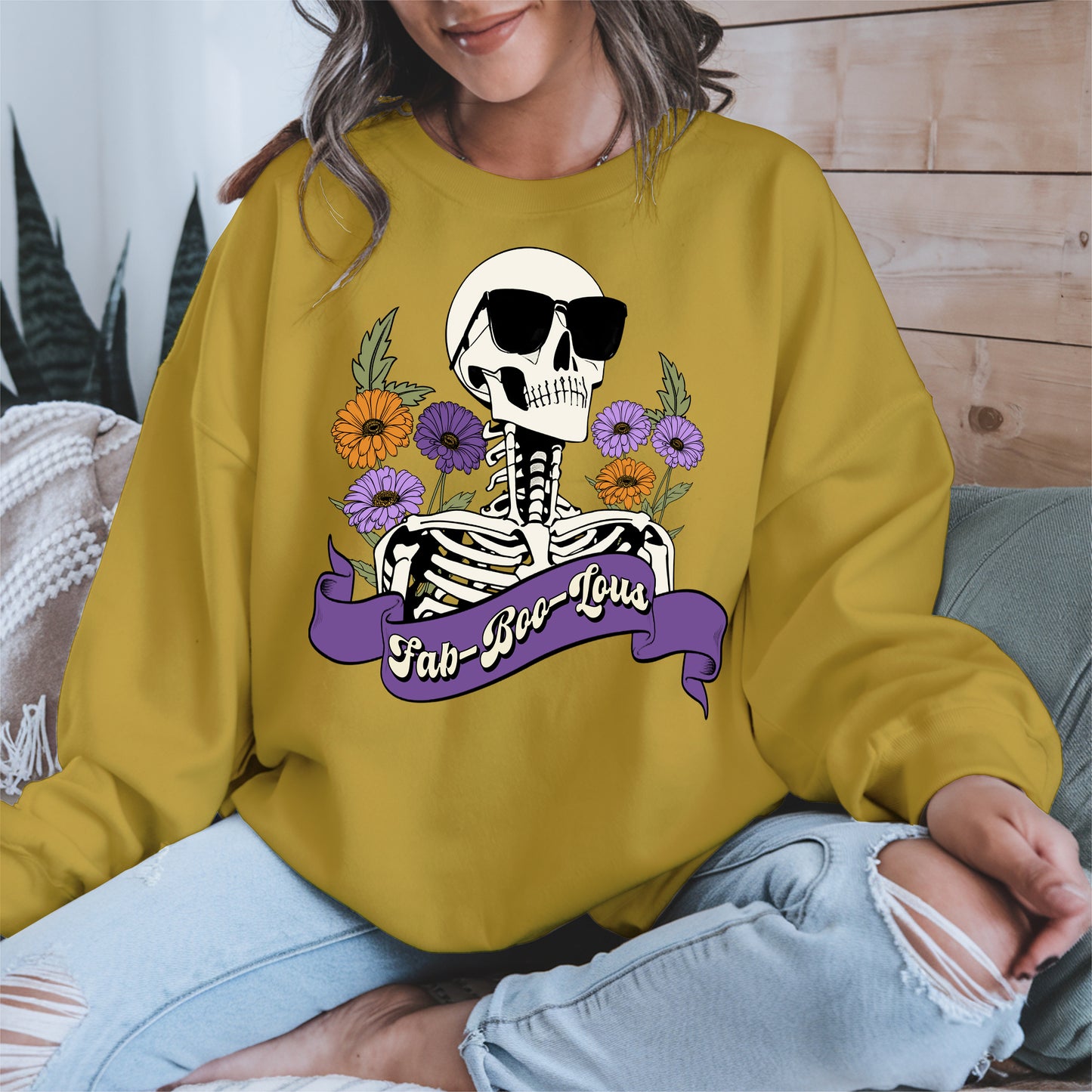 Fab-Boo-Lous Skeleton Halloween Shirt