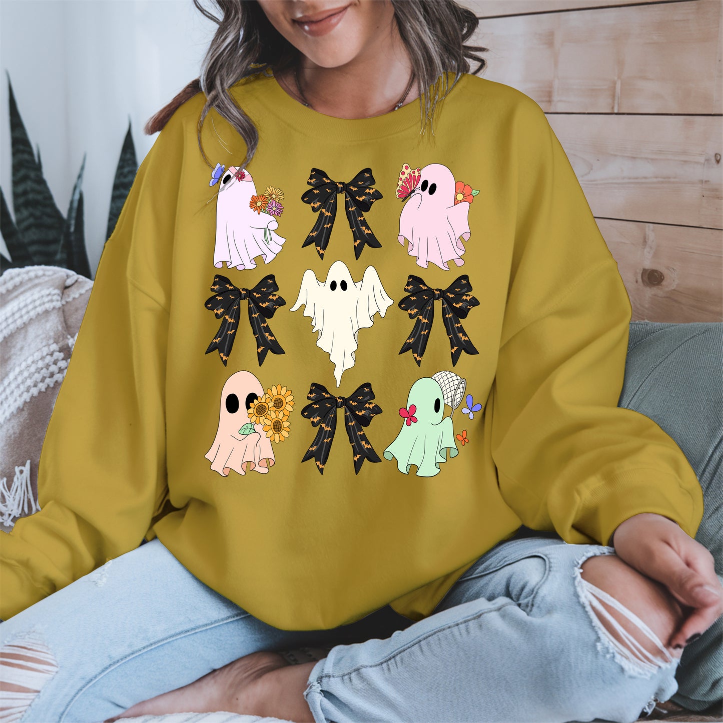 Cute Ghost and Bow Halloween Shirt