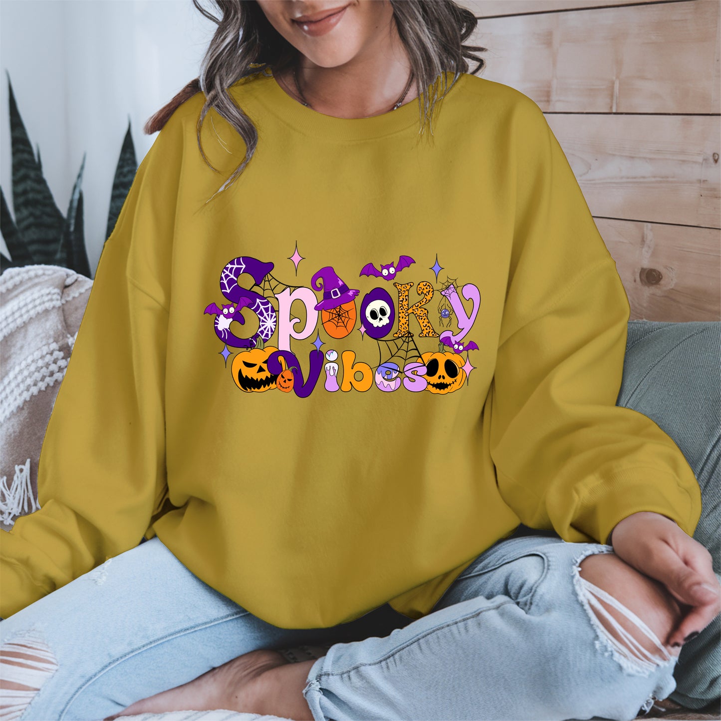 Spooky Vibes Halloween Sweatshirt