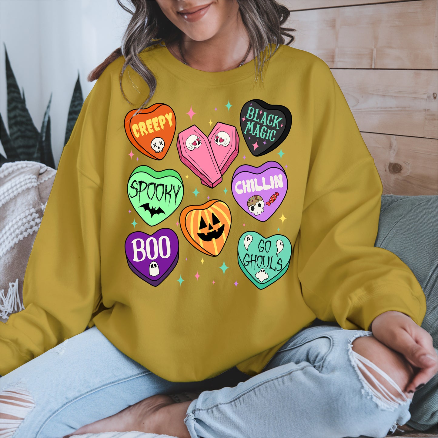 Spooky Candy Heart Halloween Shirt
